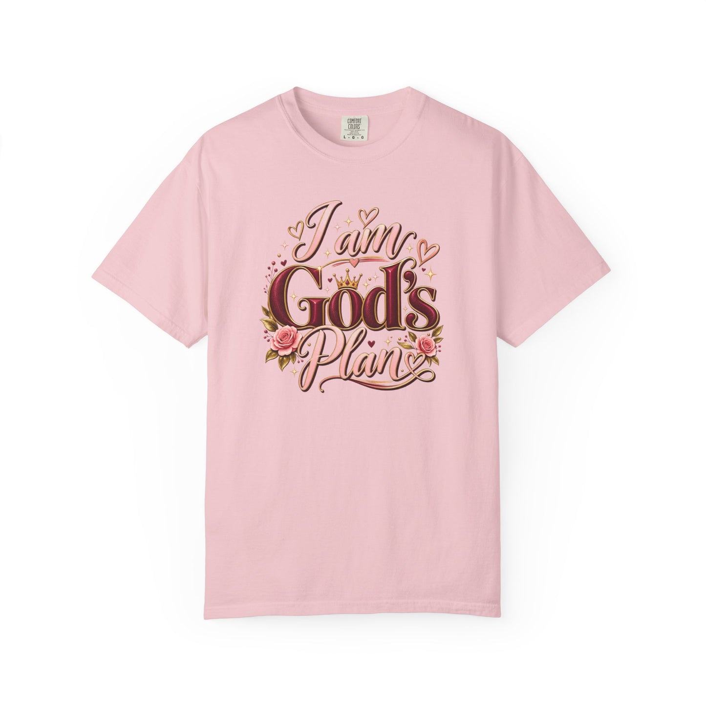 I Am God's Plan T-Shirt — Floral Faith Graphic Tee