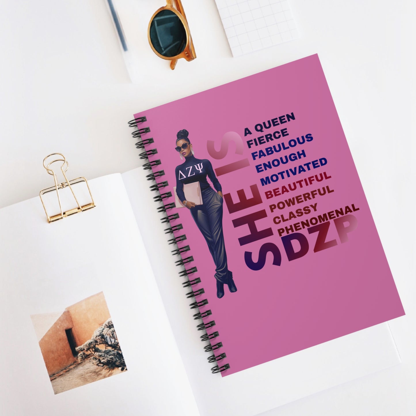Pink 'SHE'S' Inspirational Spiral Notebook – Empowerment Journal for Women
