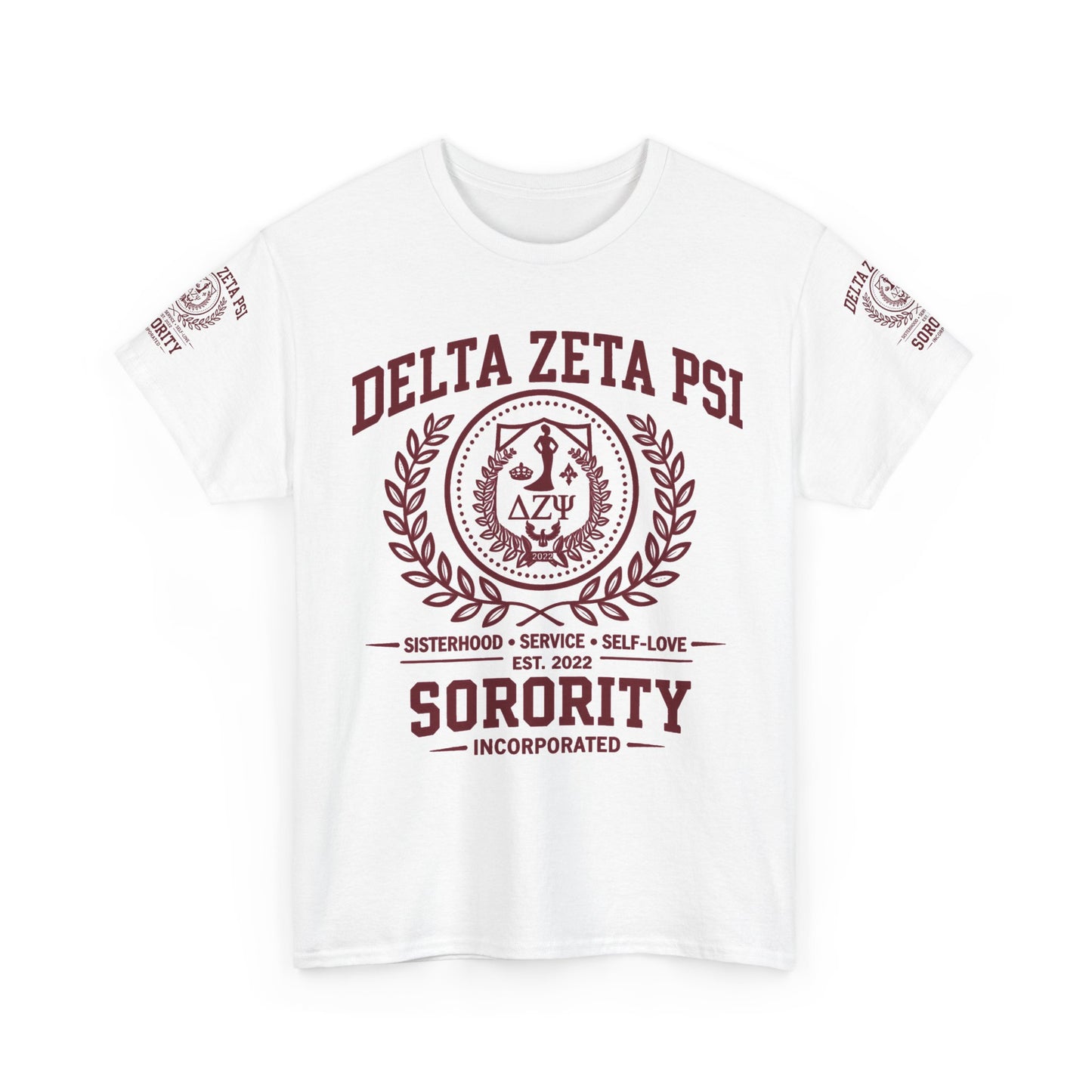 Delta Zeta Psi Sorority T-Shirt — Collegiate Crest Tee