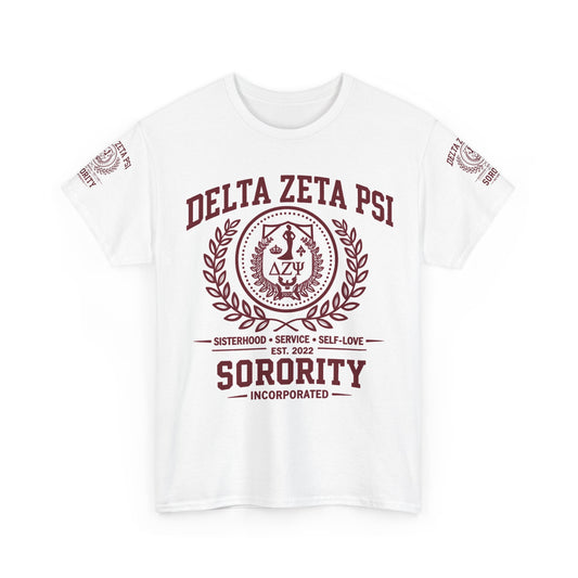 Delta Zeta Psi Sorority T-Shirt — Collegiate Crest Tee
