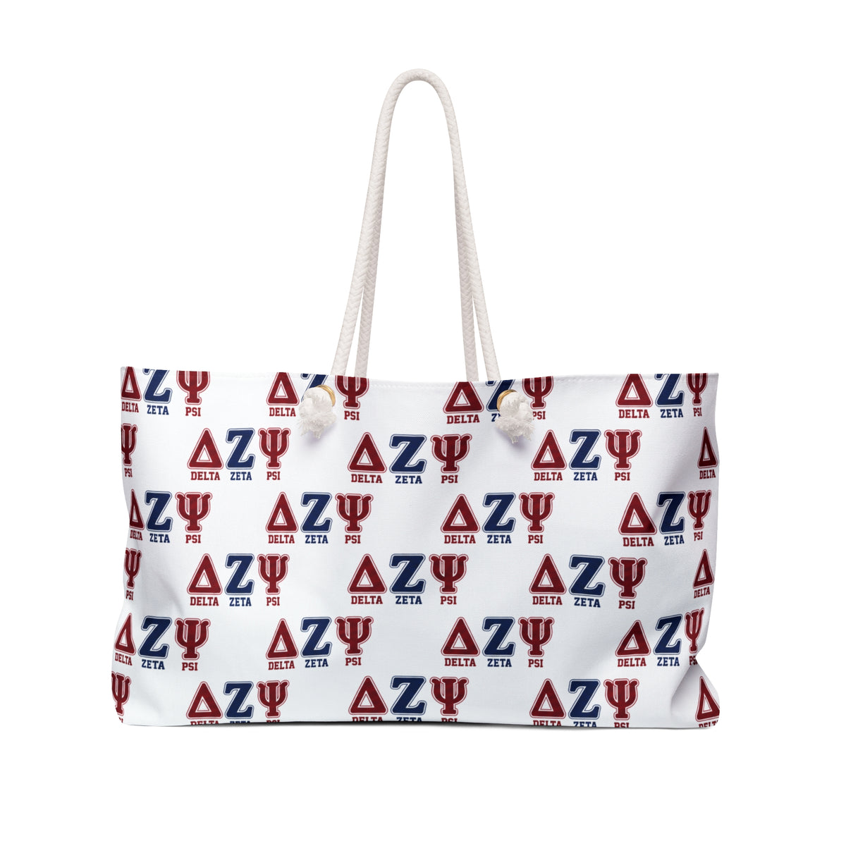 Delta Zeta Pattern Weekender Bag – Sorority Tote for Travel & Events