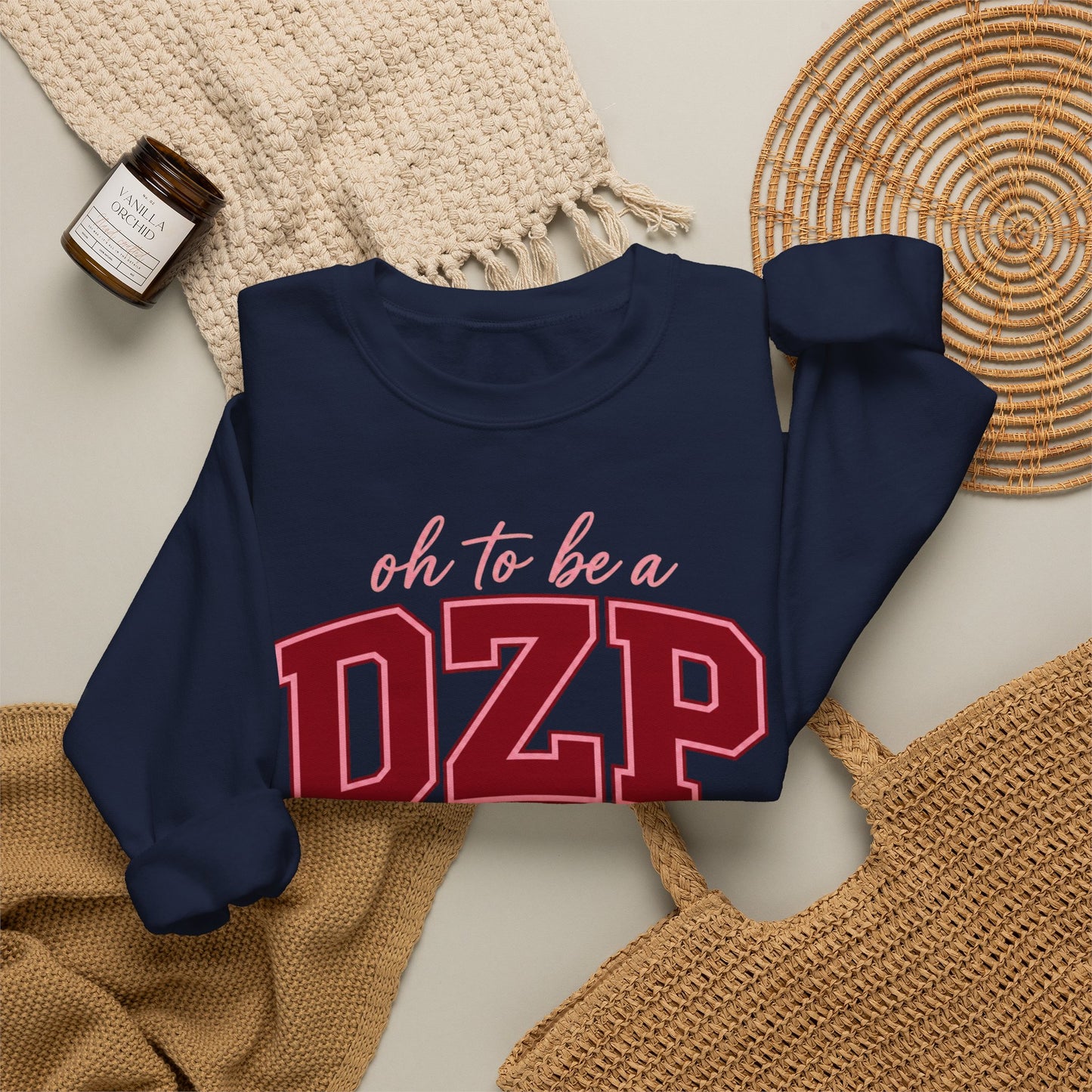 DZP Queen Sweatshirt – Oh to Be a DZP Queen Retro Varsity Crewneck
