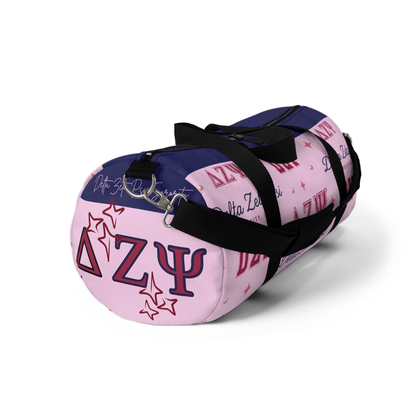 Delta Zeta Psi Pink Sorority Duffel Bag – Greek Letter DZP Travel & Gym Bag