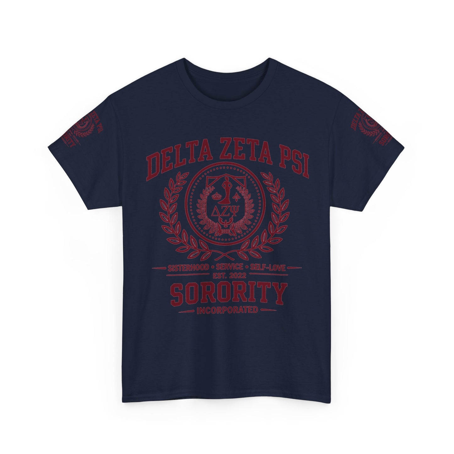 Delta Zeta Psi Sorority T-Shirt — Collegiate Crest Tee