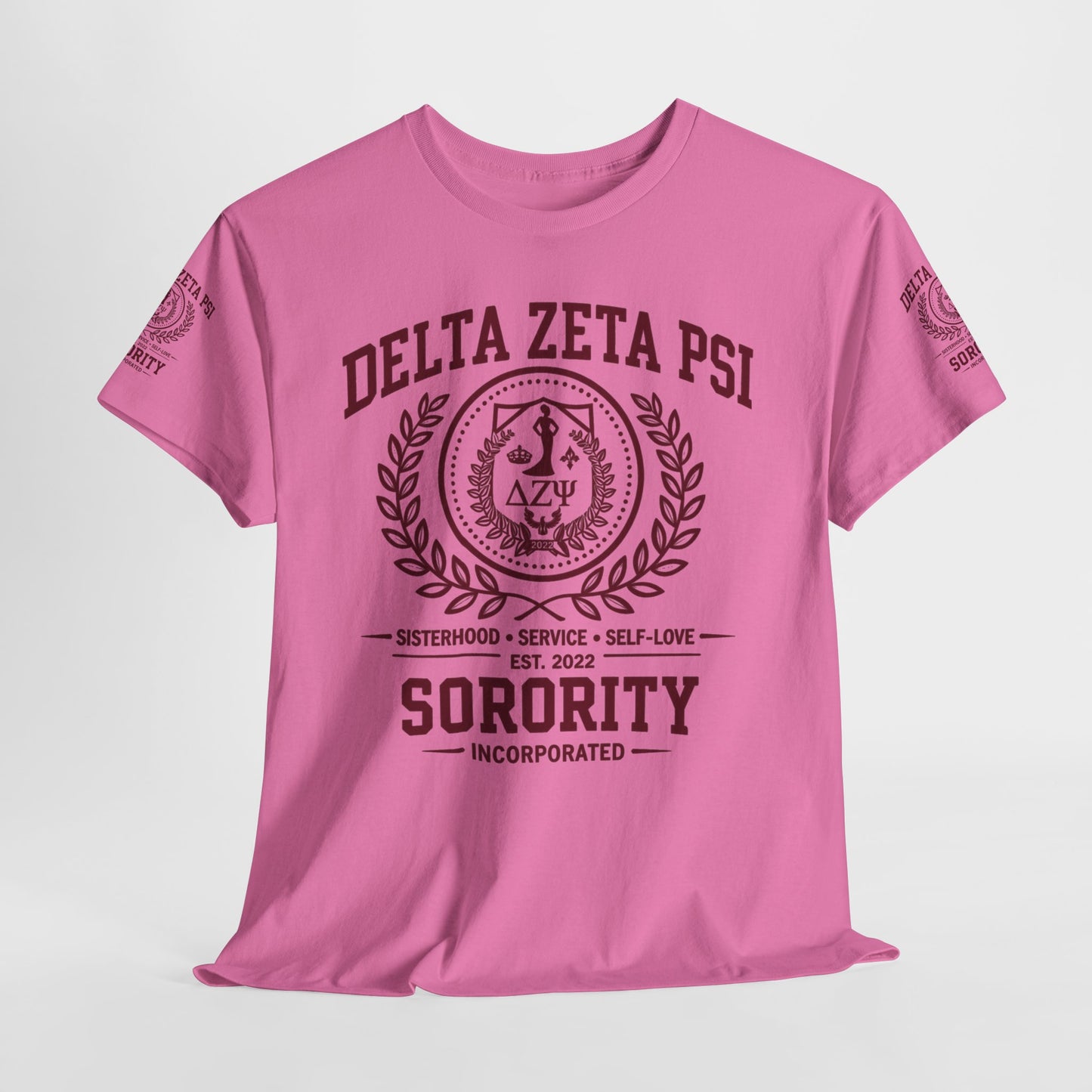 Delta Zeta Psi Sorority T-Shirt — Collegiate Crest Tee