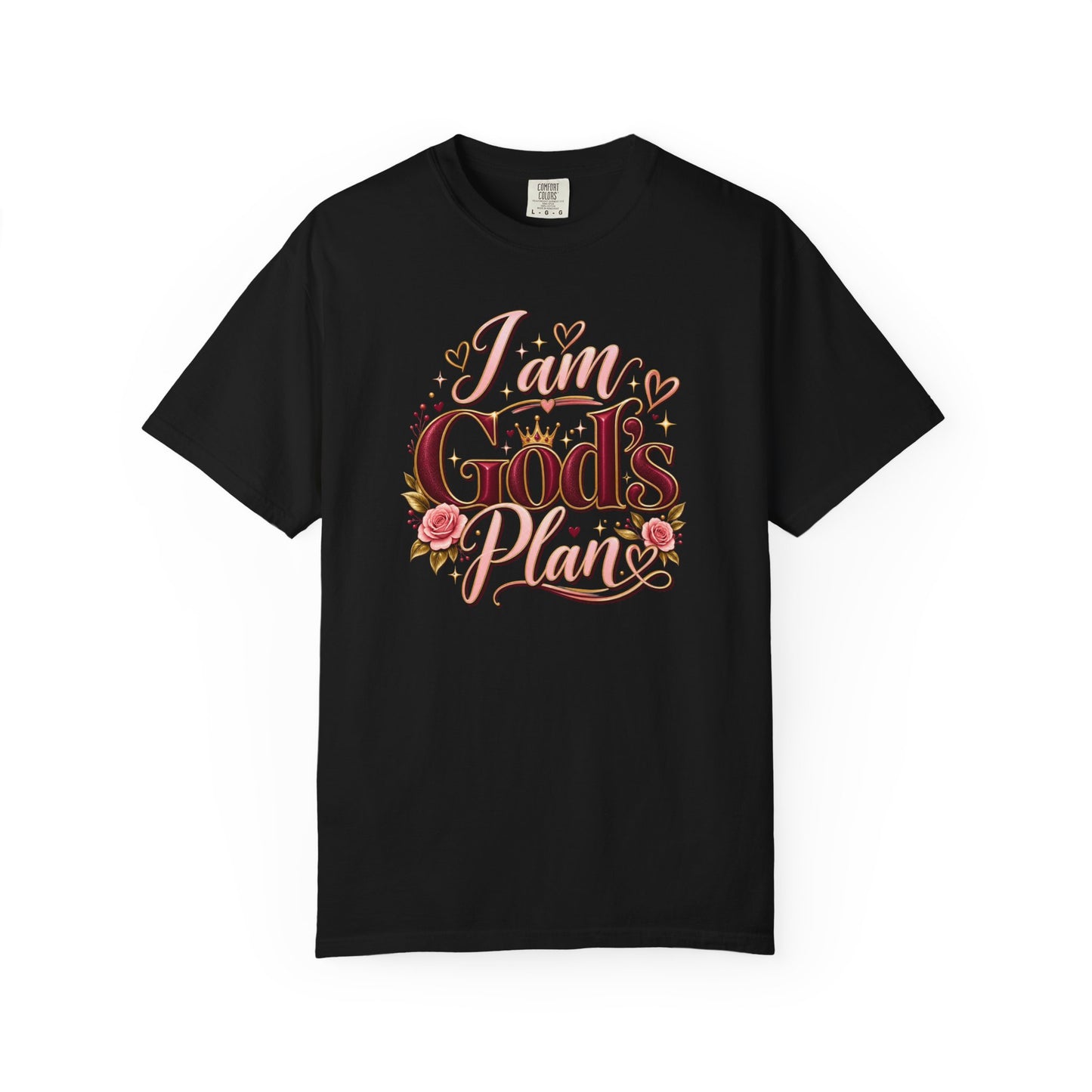 I Am God's Plan T-Shirt — Floral Faith Graphic Tee