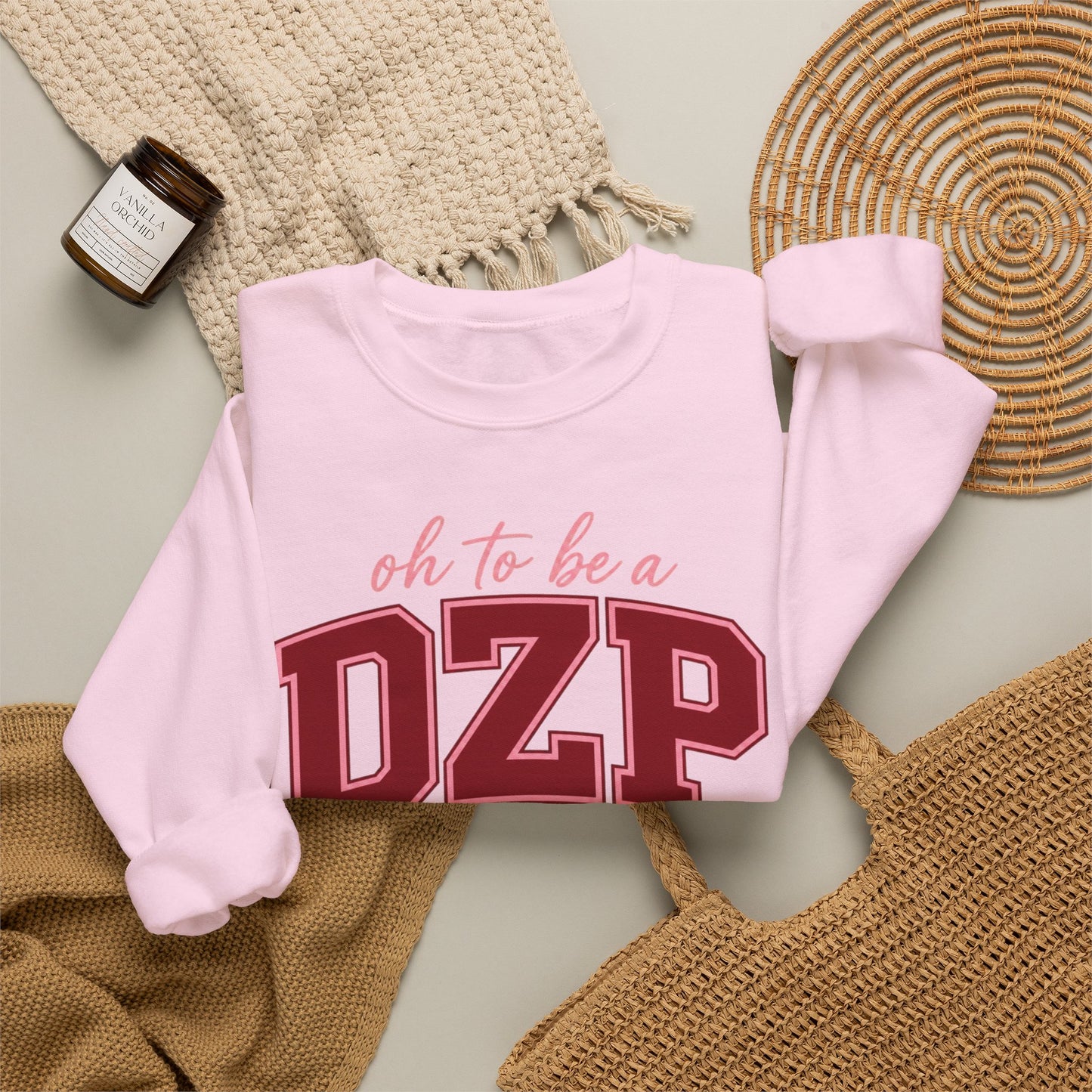 DZP Queen Sweatshirt – Oh to Be a DZP Queen Retro Varsity Crewneck