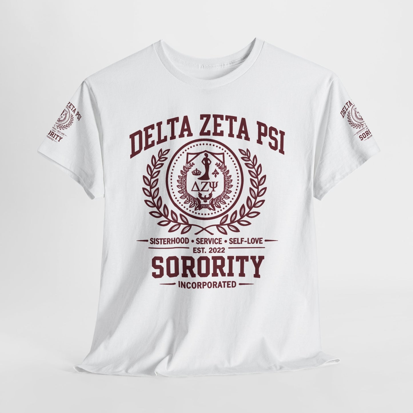 Delta Zeta Psi Sorority T-Shirt — Collegiate Crest Tee