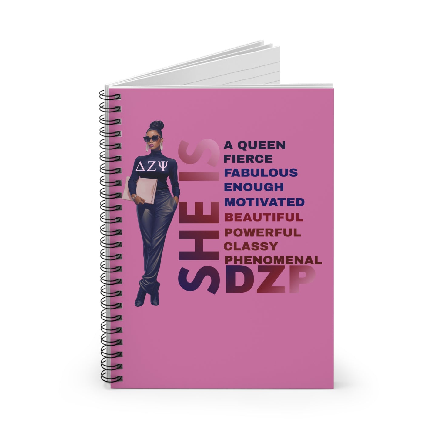 Pink 'SHE'S' Inspirational Spiral Notebook – Empowerment Journal for Women