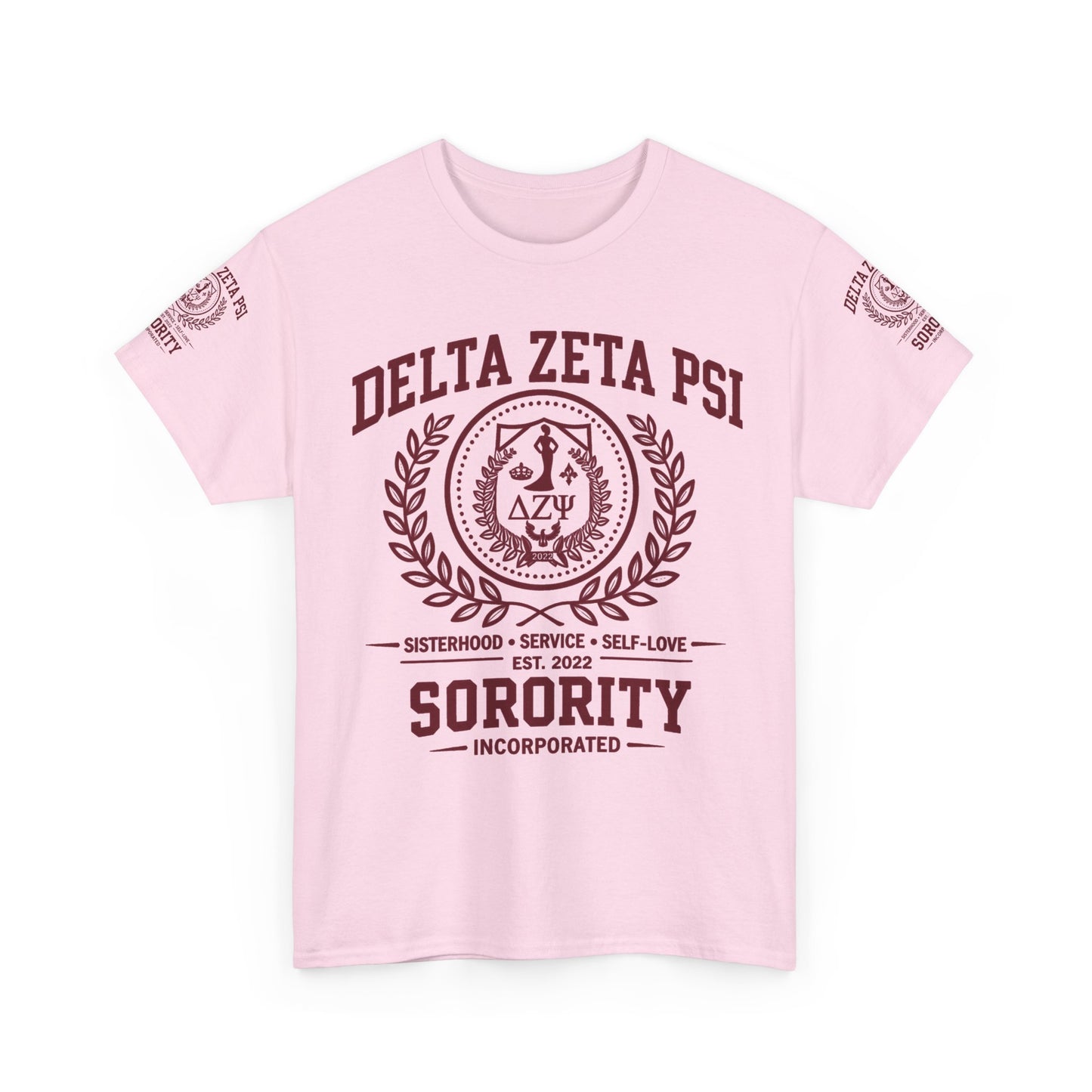 Delta Zeta Psi Sorority T-Shirt — Collegiate Crest Tee