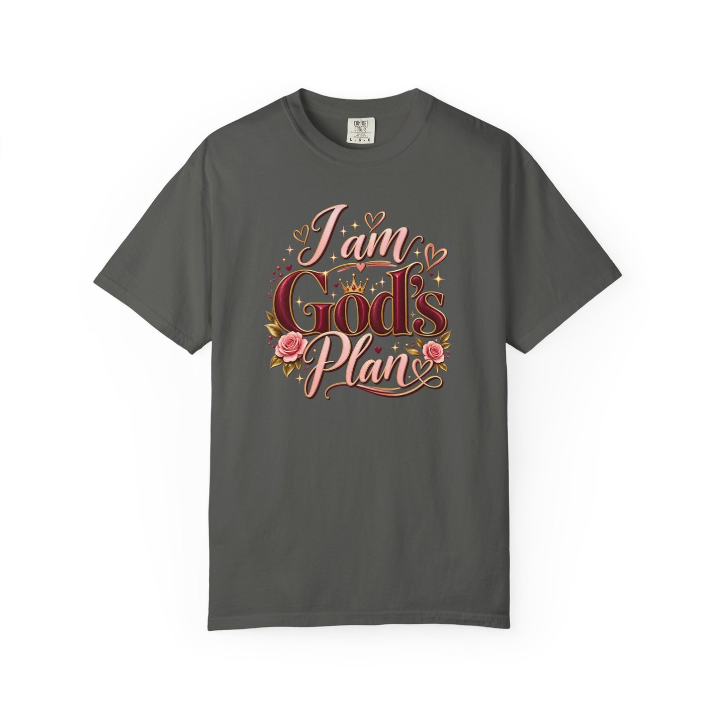 I Am God's Plan T-Shirt — Floral Faith Graphic Tee