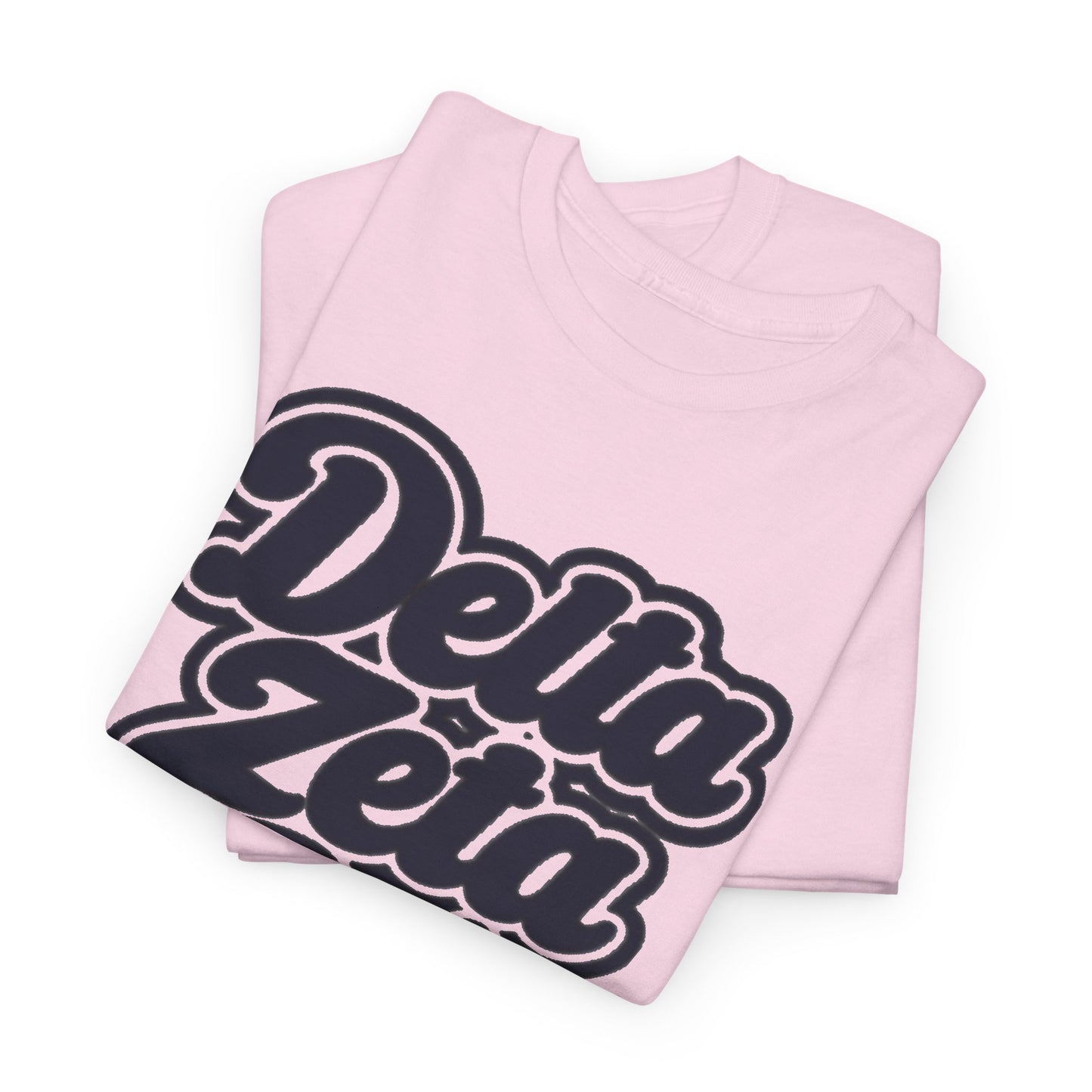 Delta Zeta Psi Retro Script T-Shirt — Pink Sorority Tee