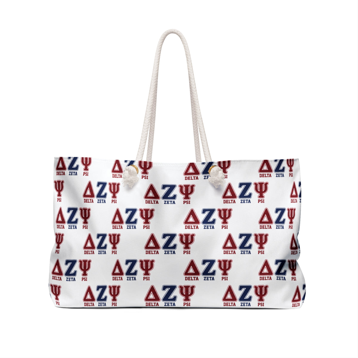 Delta Zeta Pattern Weekender Bag – Sorority Tote for Travel & Events