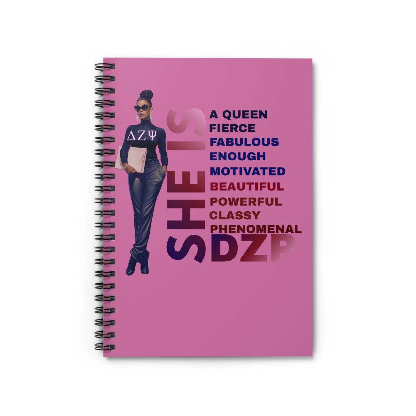 Pink 'SHE'S' Inspirational Spiral Notebook – Empowerment Journal for Women